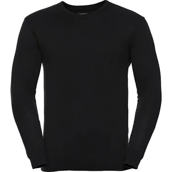 Pánský svetr Russell Pánský pletený svetr s výstřihem do V R-710M-0 Black XXL