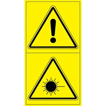 Výstraha - nebezpečí laserové záření Samolepka 95 x 175 mm tl. 0.1 mm - Kód: 25307