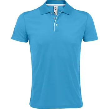 SOĽS Performer Men Pánské funkční polo triko SL01180 Aqua 3XL