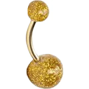 Piercing Titanový Piranha piercing barevný banánek 1,6 x 10mm :: Titanový banánek - zlatý