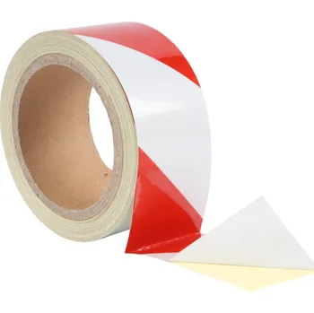 Výstražná páska Výstražná samolepící páska - DURAFIX DR5 levostranné šrafování - 50 mm x 15 m - Kód: 10938