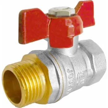 Ventil Vodní ventil, 1/2" vnější a vnitřní závit, krátké rameno.