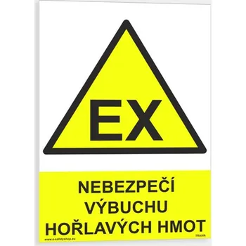 Značení Nebezpeční výbuchu hořlavých hmot Plast 210 x 297 mm (A4) tl. 0.5 mm - Kód: 05469