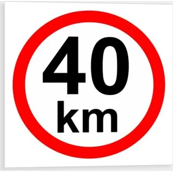 Dopravní značení Omezení rychlosti 40 km/h Samolepka 105 x 105 mm tl. 0.1 mm - Kód: 16834