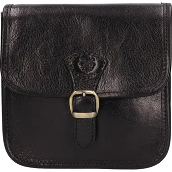 Kabelka Dámská crossbody kožená kabelka Italia Jitka - černá