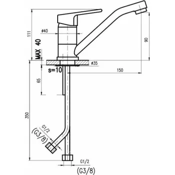 Vodovodní baterie Umyvadlová baterie Domoletti Colorado DCO115.5