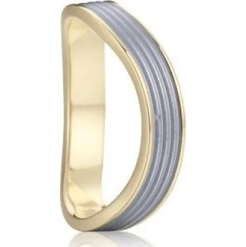 Prsten 7AE AN1014 Pánský snubní ocelový prsten vlnka - velikost 61 - AN1014-61