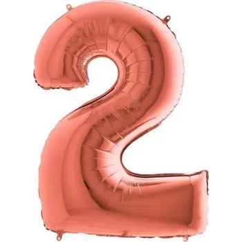 Balónek Foliová číslice - rose gold 2