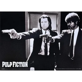 Plechová cedule Plechová cedule Pulp Fiction - Black and White Guns