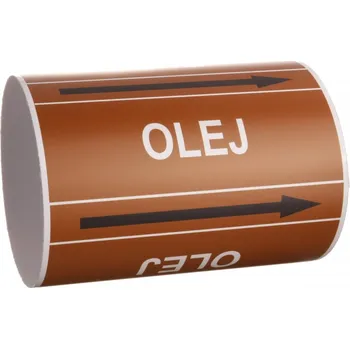 Páska na značení potrubí Signus M25 - OLEJ Samolepka 100 x 77 mm, délka 1,5 m, Kód: 26096