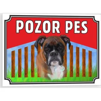 Pozor pes - Boxer Plast 210 x 148 mm (A5) tl. 0.5 mm - Kód: 10341