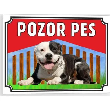 Pozor pes - Staford Plast 210 x 148 mm (A5) tl. 0.5 mm - Kód: 10355