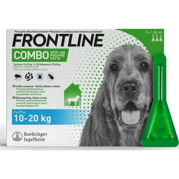 Antiparazitikum pro psa Frontline Combo spot-on dog M a.u.v. sol 3 x 1,34, 10-20kg