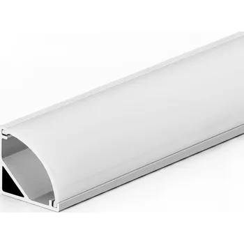 LED lišta Hliníkový profil lišta pro LED pásky rohový R5 - profil lišta + Hranatý mléčný difuzor 1m - LED Solution - 09406_09114 - 09406_09114