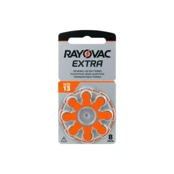 Článková baterie Baterie do naslouchadel Rayovac Extra PR48 (A13, Size 13,13AU, DA13, 13HPX, ZA13, PR13H) 8ks