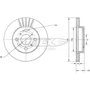 Brzdový kotouč Brzdový kotouč TOMEX Brakes TX 70-97