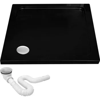 Sprchová vanička Rea Sprchová vanička Savoy K4804 - akrylát - černá - 80x80 cm