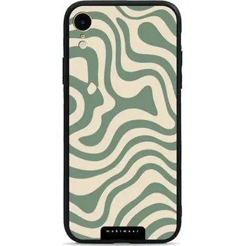 Pouzdro na mobilní telefon Lesklý kryt Mobiwear Glossy - Apple iPhone XR - GA57G Zelené a béžové zkrouceniny (Prémiové lesklé pouzdro, obal, kryt Mobiwear Glossy na mobil Apple iPhone XR - GA57G Zelené a béžové zkrouceniny, materiál Plast + TPU silikon - krytí po všech stranách,)