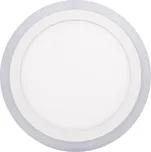 Bílý vestavný LED panel kulatý 245mm 18W+6W podsvícený - Ecolite - LED-DUO-R18W - LED-DUO-R18W