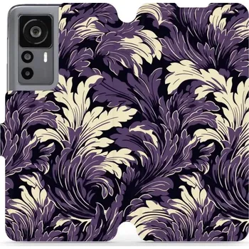 Pouzdro na mobilní telefon Flipové pouzdro Mobiwear - Xiaomi 12T / 12T Pro - VA46S Fialové rostliny (Knížkové flip pouzdro, obal, kryt na mobil Xiaomi 12T / 12T Pro - VA46S Fialové rostliny, materiál Umělá kůže + TPU - ochrana 360°, stojánek, silikonová vanička, magnetické zavírání