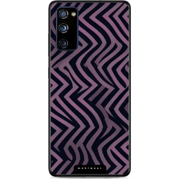 Pouzdro na mobilní telefon Lesklý kryt Mobiwear Glossy - Samsung Galaxy S20 FE - GA55G Fialové klikyháky (Prémiové lesklé pouzdro, obal, kryt Mobiwear Glossy na mobil Samsung Galaxy S20 FE - GA55G Fialové klikyháky, materiál Plast + TPU silikon - krytí po všech stranách,)