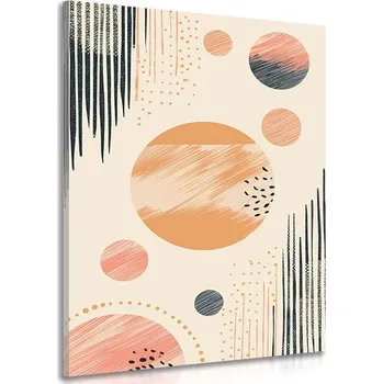 Obraz Dovido Obraz elegantní kruhy Peach Fuzz