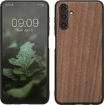 Dřevěné - silikonové pouzdro KWmobile na mobil Samsung Galaxy A13 5G / Samsung Galaxy A04s (Pouzdro na mobil Samsung Galaxy A13 5G / Samsung Galaxy A04s z přírodního dřeva + silikonová vanička)
