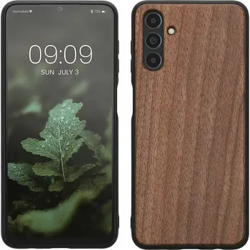 Pouzdro na mobilní telefon Dřevěné - silikonové pouzdro KWmobile na mobil Samsung Galaxy A13 5G / Samsung Galaxy A04s (Pouzdro na mobil Samsung Galaxy A13 5G / Samsung Galaxy A04s z přírodního dřeva + silikonová vanička)