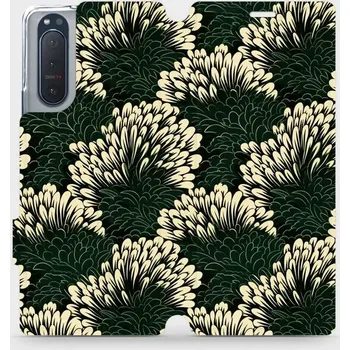 Pouzdro na mobilní telefon Flipové pouzdro Mobiwear - Sony Xperia 5 II - VA45S Travina (Knížkové flip pouzdro, obal, kryt na mobil Sony Xperia 5 II - VA45S Travina, materiál Umělá kůže + TPU - ochrana 360°, stojánek, silikonová vanička, magnetické zavírání)