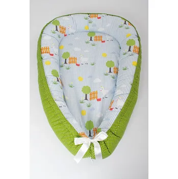 Hnízdečko pro miminko Hnízdečko pro miminko kozička DoRa/puntík na zelené - cca 35x60 cm