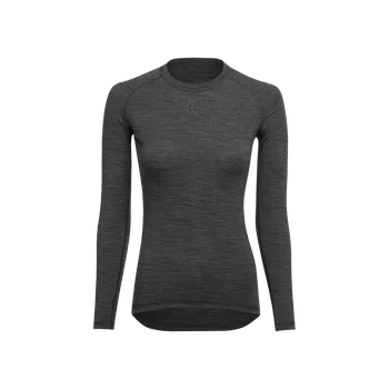 cyklistický dres KALAS BASE Z1 | Triko dlouhý rukáv MERINO | šedé | DÁMSKÉ | Velikost: 4