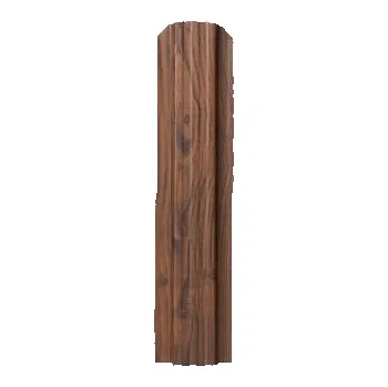 Plotovka Plechová plotovka Sicuro oblá 80 cm 80 x 11,5 x 1,8 cm ořech