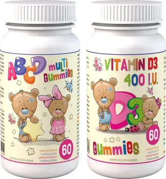 Clinical Nutricosmetics ABCD Multi Gummies + vitamín D3 400 I.U. 2x 60 ks