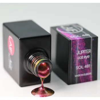 Umělé nehty Laif Gel lak vínový SOL - 481 Cat Eye Jupiter 10 ml