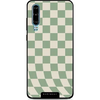 Pouzdro na mobilní telefon Lesklý kryt Mobiwear Glossy - Huawei P30 - GA58G Zelená a béžová šachovnice (Prémiové lesklé pouzdro, obal, kryt Mobiwear Glossy na mobil Huawei P30 - GA58G Zelená a béžová šachovnice, materiál Plast + TPU silikon - krytí po všech stranách, neošoupatelný)