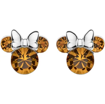 Náušnice Disney Třpytivé stříbrné náušnice pecky Minnie Mouse ES00028SNOVL.CS + 2 měsíce na vrácení zboží