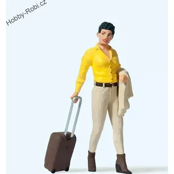 Modelová železnice Postavičky Cestující s kufrem G - Preiser 45525 (Zahradní železnice)