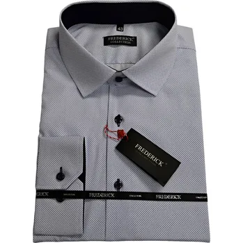 Pánská košile s dlouhým rukávem - střih SLIM - vzor F670A - 48