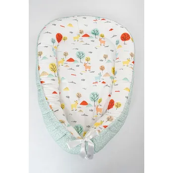 Hnízdečko pro miminko Hnízdečko pro miminko kozička/mentolové puntíky - cca 35x60 cm