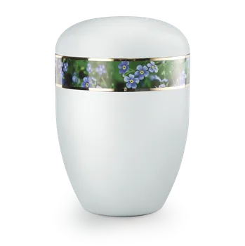 Smuteční dekorace Ekologická urna Fleur Blanche II - Pomněnky