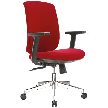 ESTER - židle kancelářská, kříž chrom, červená