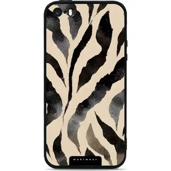 Pouzdro na mobilní telefon Lesklý kryt Mobiwear Glossy - Apple iPhone 5 / 5S / SE - GA53G Zebří (Prémiové lesklé pouzdro, obal, kryt Mobiwear Glossy na mobil Apple iPhone 5 / 5S / SE - GA53G Zebří, materiál Plast + TPU silikon - krytí po všech stranách, neošoupatelný potisk, tenké)