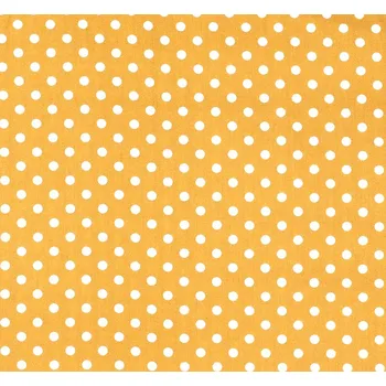 Bavlněná látka v žluté barvě s puntíky 05570/034