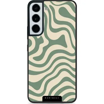 Pouzdro na mobilní telefon Lesklý kryt Mobiwear Glossy - Samsung Galaxy S22 - GA57G Zelené a béžové zkrouceniny (Prémiové lesklé pouzdro, obal, kryt Mobiwear Glossy na mobil Samsung Galaxy S22 - GA57G Zelené a béžové zkrouceniny, materiál Plast + TPU silikon - krytí po všech)