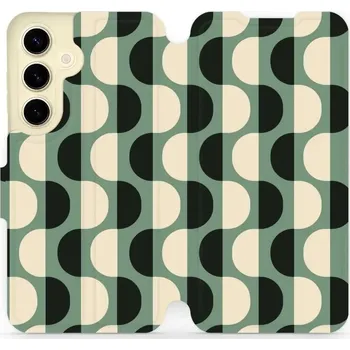Pouzdro na mobilní telefon Flipové pouzdro Mobiwear - Samsung Galaxy S24 - VA56S Magické vlnky (Knížkové flip pouzdro, obal, kryt na mobil Samsung Galaxy S24 - VA56S Magické vlnky, materiál Umělá kůže + TPU - ochrana 360°, stojánek, silikonová vanička, magnetické zavírání)