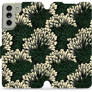 Pouzdro na mobilní telefon Flipové pouzdro Mobiwear - Samsung Galaxy S21 FE - VA45S Travina (Knížkové flip pouzdro, obal, kryt na mobil Samsung Galaxy S21 FE - VA45S Travina, materiál Umělá kůže + TPU - ochrana 360°, stojánek, silikonová vanička, magnetické zavírání)