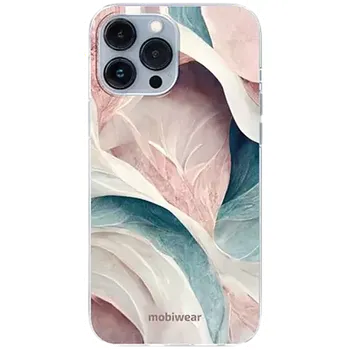 Pouzdro na mobilní telefon Silikonové pouzdro Mobiwear na mobil Apple iPhone 13 Pro - B003F Růžový a zelenkavý mramor - VÝPRODEJ (Silikonové pouzdro, obal, kryt Mobiwear na mobilní telefon Apple iPhone 13 Pro - B003F Růžový a zelenkavý mramor)