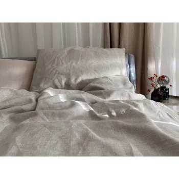 Povlečení Lněné povlečení v barvě OATMEAL - 140x200 + 70x90 cm (standard)