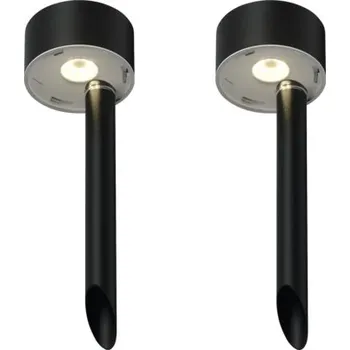 Venkovní osvětlení LED zapichovací solární osvětlení IP44 0,5W 60lm 3000K černé 2ks