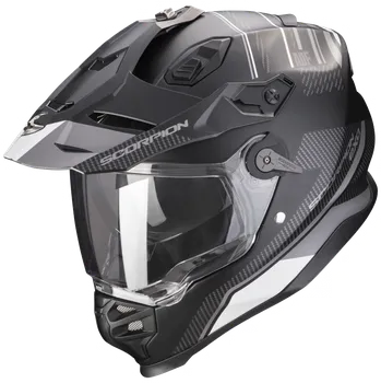 Helma na motorku Scorpion Exo ADF-9000 Air Desert matně černá/stříbrná XXL